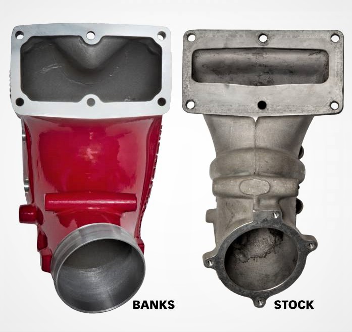 Banks 42790-PC Intake System (Monster-Ram Intake Sys W/Fuel Line And 4 To 3.5 Hump Hose- 2007-17 Dodge/Ram 6.7L 4.0 Red)